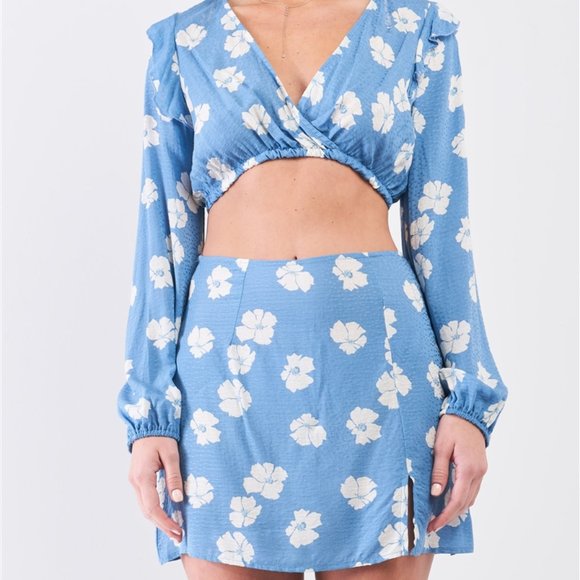 2 PIECE FLORAL PRINT SET - Picture 3 of 3